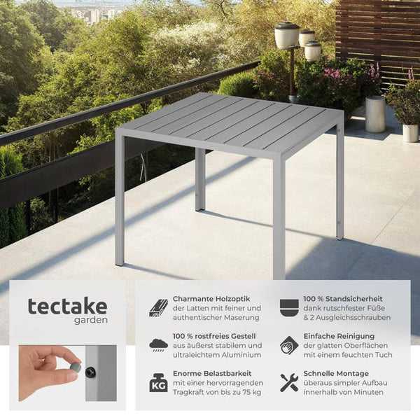 Aluminium Gartentisch Maren silber