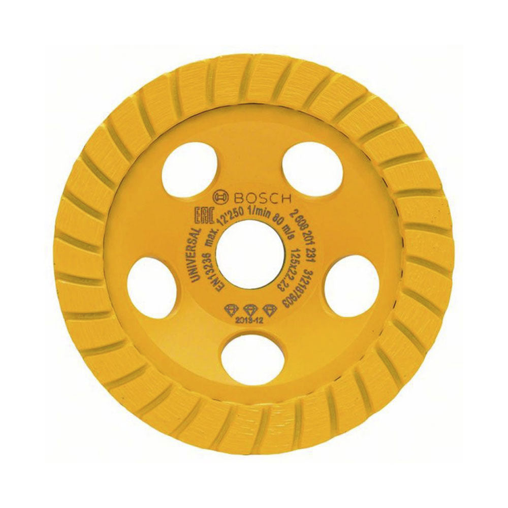 Mola a tazza diamantata Bosch ideale per Universal Turbo, 125x22,23x5mm