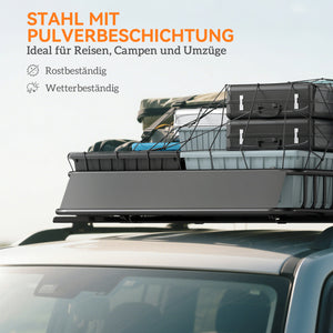 Dachgepäckträger Auto mit Windabweiser Stahl schwarz