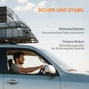 Dachgepäckträger Auto mit Windabweiser Stahl schwarz