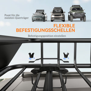 Dachgepäckträger Auto mit Windabweiser Stahl schwarz