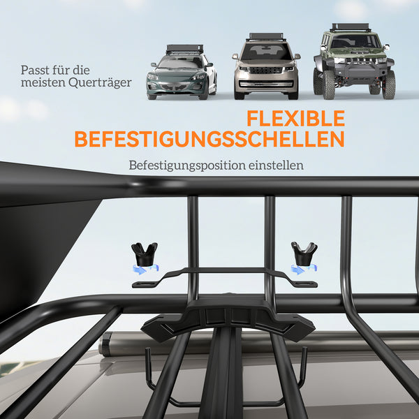 Dachgepäckträger Auto mit Windabweiser Stahl schwarz