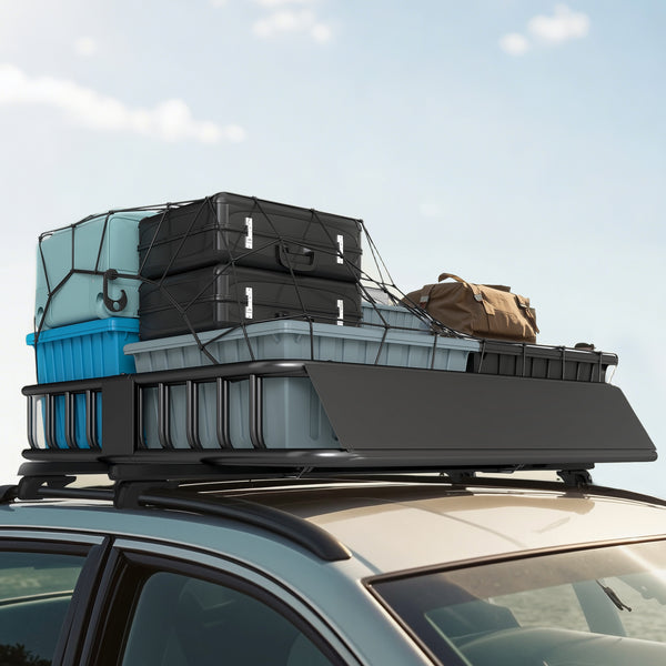 Dachgepäckträger Auto mit Windabweiser Stahl schwarz