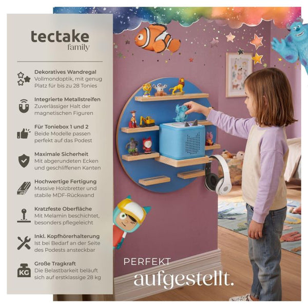 Tonie-Regal MyLittleStory Moon für bis zu 28 Tonies blau