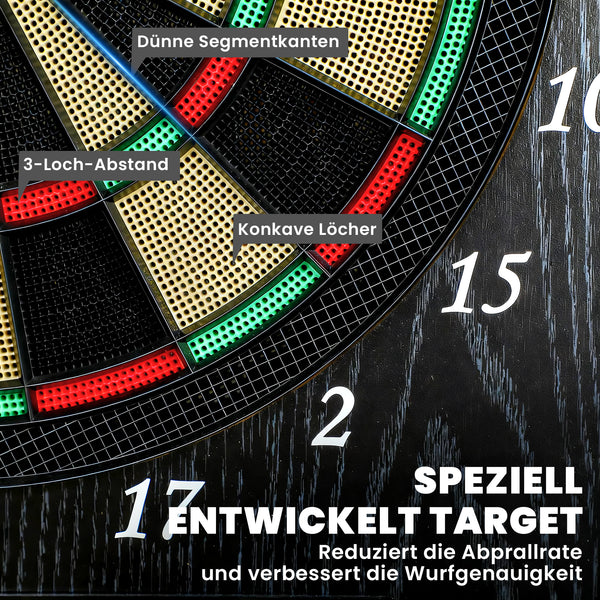 Dartscheibe elektronisch mit Türen LED Anzeige und Dartpfeile