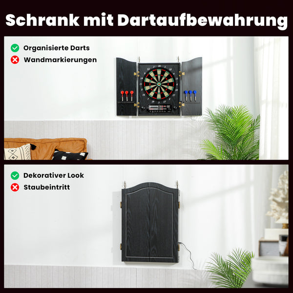 Dartscheibe elektronisch mit Türen LED Anzeige und Dartpfeile