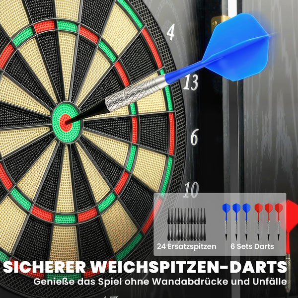Dartscheibe elektronisch mit Türen LED Anzeige und Dartpfeile