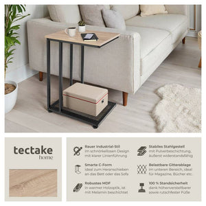 Beistelltisch Eton Industrial Holz hell, Eiche Sonoma