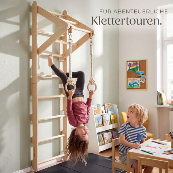 Sprossenwand Matterhorn 4in1 für Kinder Indoor braun