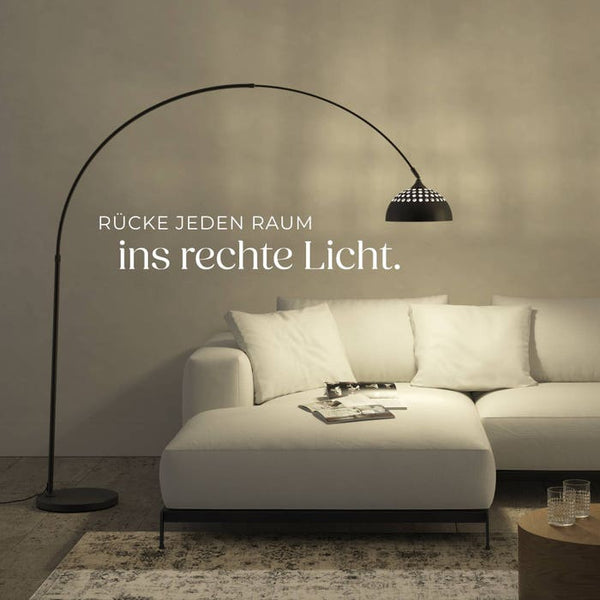 Bogenleuchte Arcus schwarz