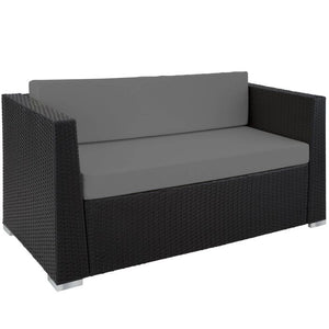 Rattan Lounge München schwarz