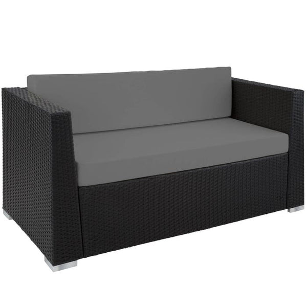 Rattan Lounge München schwarz