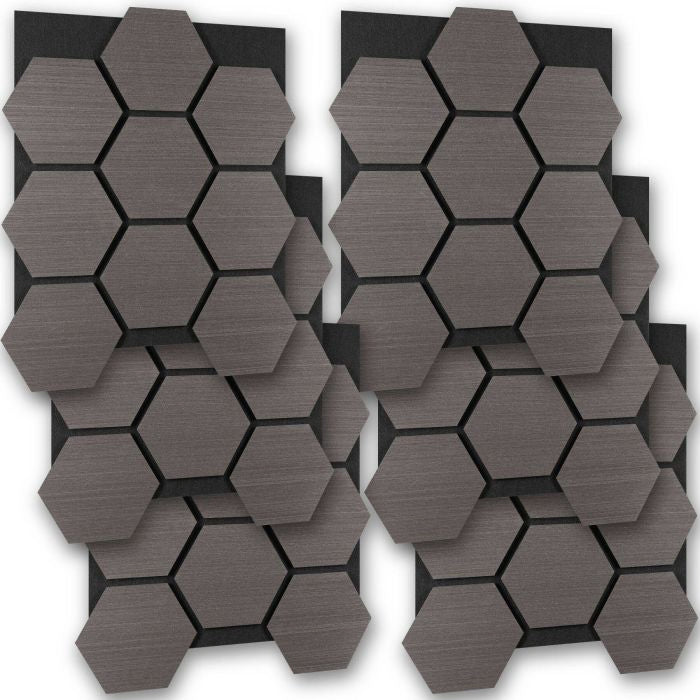 Akustikpaneele Sonic Shield Eiche grau 6er Set