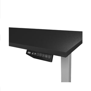 Scrivania da ufficio CONTINI regolabile in altezza 1,8x0,8m nera / struttura grigio RAL 7045