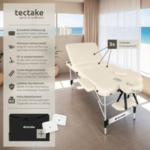 3 Zonen Massageliege Phuket beige