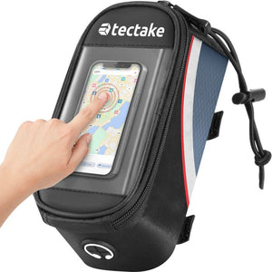 Set Fahrradtasche Georg und Fahrradrahmentasche schwarz/rot 20,5 x 10 x 10,5 cm
