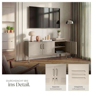 Sideboard Baker Metall abschliessbar braun 120 x 37,5 x 55,5 cm