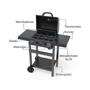 Gasgrill EasyFire 2 Brenner