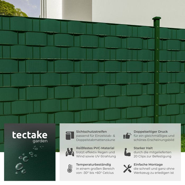 PVC privacy screen film, green, 35m