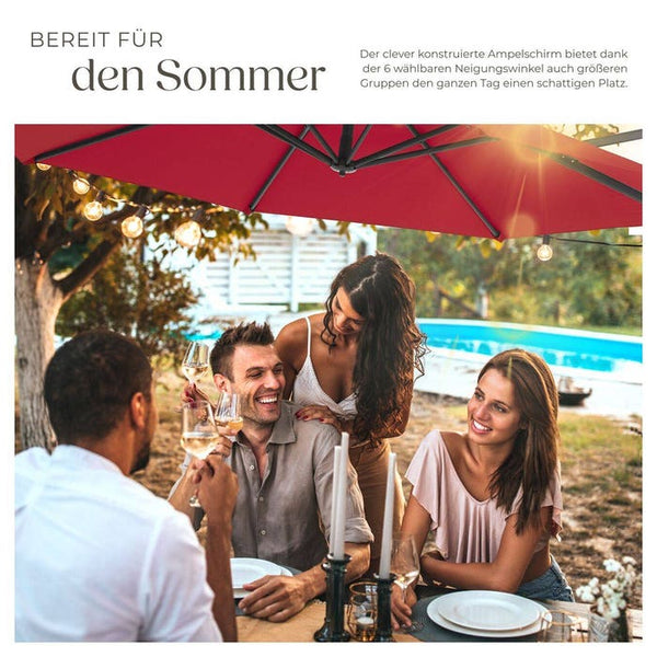 Sonnenschirm Daria weinrot