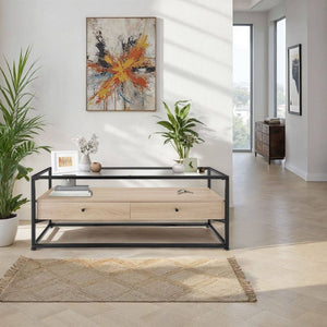 Lowboard Maidenhead 121,5x41,5x50,5cm Industrial Holz hell, Eiche Sonoma
