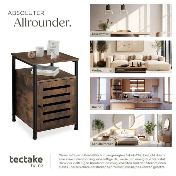 Beistellschrank Cork Industrial Holz dunkel, rustikal
