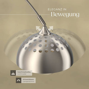 Bogenleuchte Arcus Nickel matt