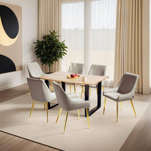 Polsterstuhl Avane taupe 6er Set