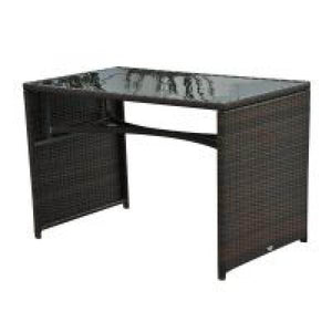 5tlg. Polyrattan Rattan Essgruppe Gartenset Sitzgruppe Sofa Garnitur Stahl Braun+Khaki