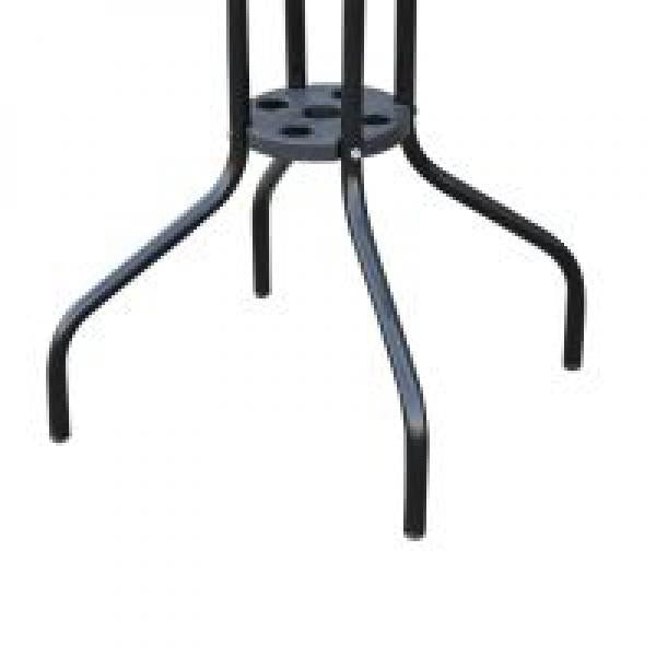 Gartentisch Balkontisch Bistrotisch Glastisch Beistelltisch Metall+Sicherheitsglas