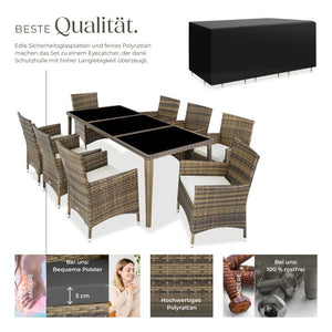 Aluminium Rattan Sitzgruppe Menorca natur