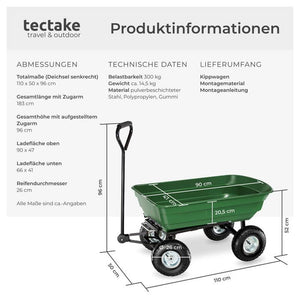 Handwagen kippbar max. 300kg