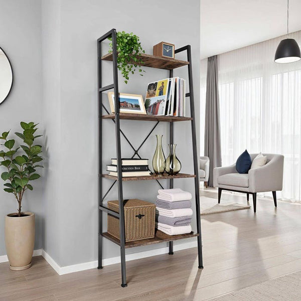 Leiterregal Liverpool 61,5 x 36,5 x 150cm - industrial dunkelbraun