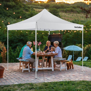 Faltbarer Garten Pavillon 3x3m mit 4 Seitenteilen weiss