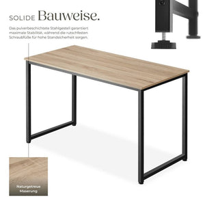 Schreibtisch Flint Industrial Holz hell, Eiche Sonoma 140 cm