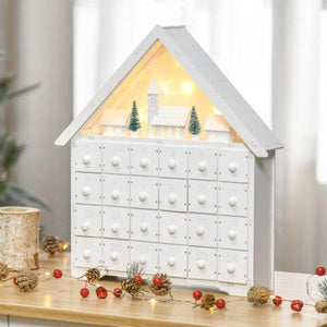 Adventskalender 39 cm x 9 cm x 42 cm