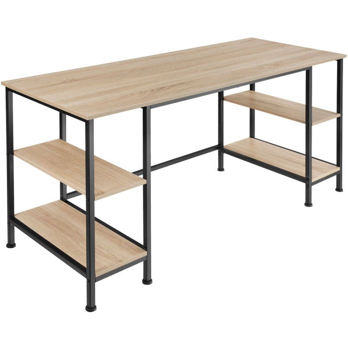 Computer-Schreibtisch Stoke Industrial Holz hell, Eiche Sonoma