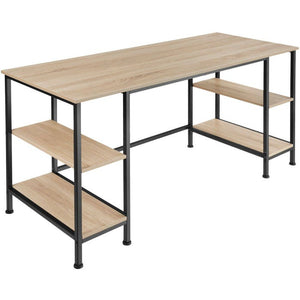 Computer-Schreibtisch Stoke Industrial Holz hell, Eiche Sonoma