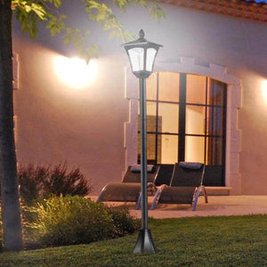 Solar Gartenlaterne Laterne Wegleuchte mit LED 40 Lumen Schwarz 18 x 18 x 160cm