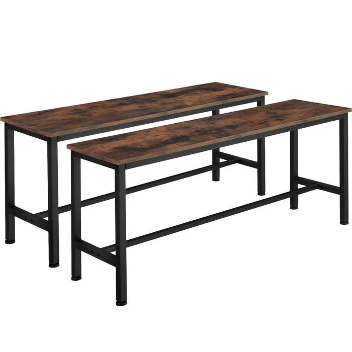 2 panche Fairfield Industrial, marrone scuro