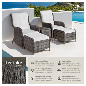 Rattan Sitzgruppe Benissa grau
