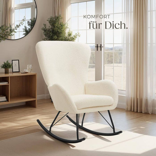 Schaukelstuhl Swing creme/schwarz