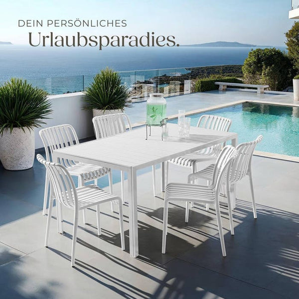 Gartenstühle Alcudia creme 4er Set