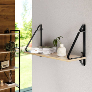 2 Hängeregale Irvine Industrial Holz hell, Eiche Sonoma