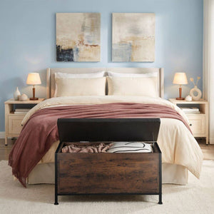Sitztruhe Calico Industrial Holz dunkel, rustikal