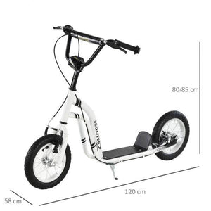 Tretroller Scooter Cityroller verstellbar Aluminium Weiss