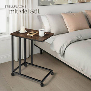 Luton side table, industrial style, dark wood, rustic 