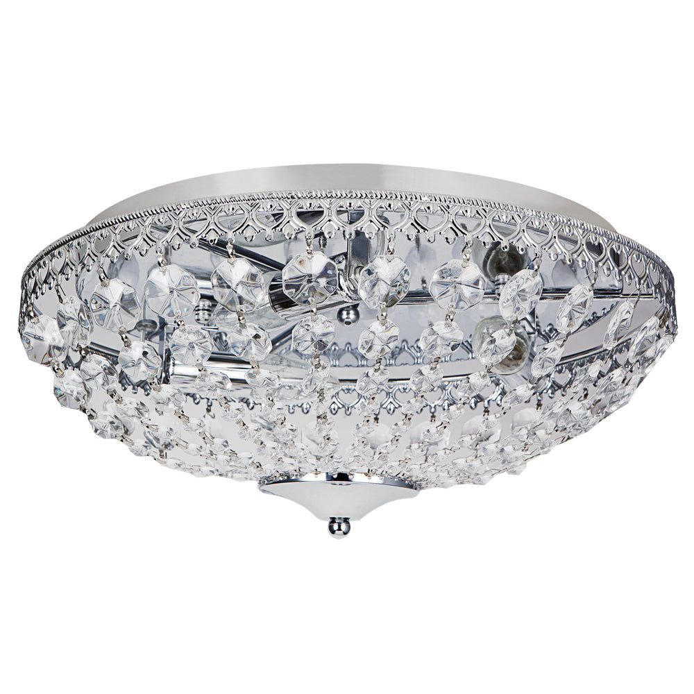 Lampada da soffitto, plafoniera, cristalli artificiali, Ø40cm, luce di cristallo