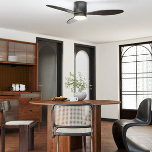 Deckenventilator mit Lampe Fernbedienung und dimmbar schwarz