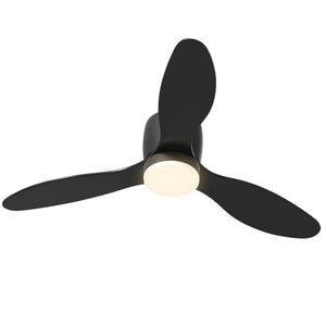 Deckenventilator mit Lampe Fernbedienung und dimmbar schwarz